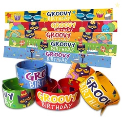 Teacher Pete the Cat Groovy Birthday Slap Bracelets