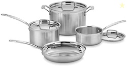 Cuisinart MCP-7NP1 Multiclad Pro Triple Ply 7-Piece Cookware Set Skill