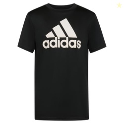 adidas Boys' Short Sleeve AEROREADY Performance Logo Tee T-Shirt, Blac