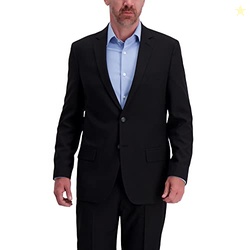 Haggar Men's Smart Wash Repreve Suit Separate Jacket Classic Fit Black
