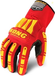 Ironclad mens Work Glove KONG RIGGER GRIP A5, Red/Yellow, Large US