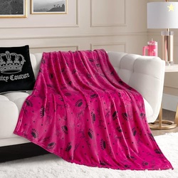 Juicy Couture Luxurious Throw Blanket for Couch - 50 x 70 Inches - Cro