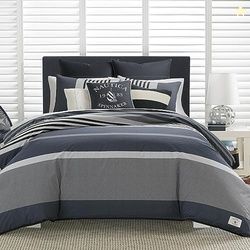 Nautica - King Duvet Cover Set, Cotton Reversible Bedding with Matchin
