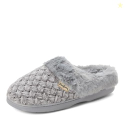 Dearfoams Women's Claire Knit Clog, Grey, XL