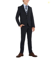 Kenneth Cole Reaction Boys Slim Fit Suit: Formal Jacket & Pants Set fo