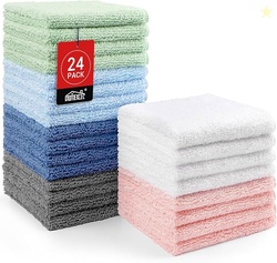 HOMEXCEL Microfiber Washcloths 24 Pack