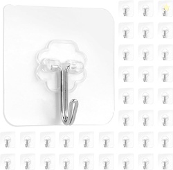 Adhesive Hooks for Hanging, 36 Pcs