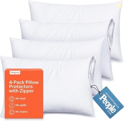 Ultra Soft Pillow Protectors with Zipper - Set of 4 AD
