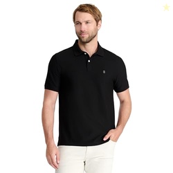 IZOD Men's Advantage Performance Short-Sleeve Polo Shirt, Black, XX-La