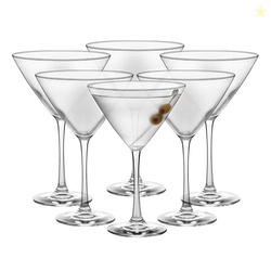 Libbey Vina Glassware Set, Classic, Triangular Martini Glasses Set of 