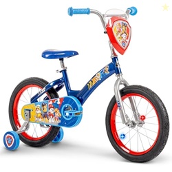 Huffy Paw Patrol 16 Inch Kids Bike with Training Wheels, LED Spoke Lig