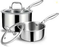 EWFEN 3 Ply Stainless Steel Sauce Pan Set