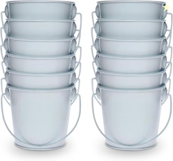 Galvanized Mini Tin Buckets  12Pcs