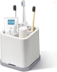 White Toothbrush Holder for Bathroom
