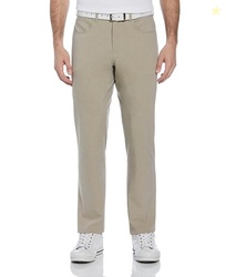 PGA Tour Men's 5 Pocket Heather Golf Pant, Khaki HTR, 38W x 30L