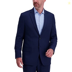 Haggar Men's Smart Wash Repreve Suit Separate Jacket Classic Fit Midni
