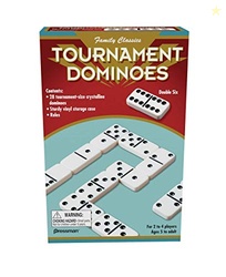 Family Classics Tournament Dominoes - Double Six Crystalline Tiles in 