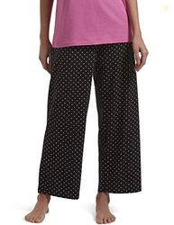 HUE Womens SleepWell Basic Printed Knit Performance Sleep Pajama Pant,