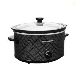 West Bend Slow Cooker 4-Quart Manual Crockery Style with Dishwasher Sa
