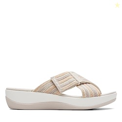 Clarks Cloudsteppers Women's Arla Wave, Beige Combi Textile, 6 Wide US