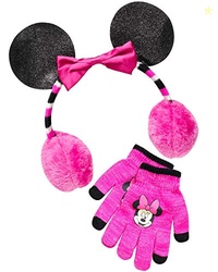 Disney Minnie Mouse 2-Piece Winter Accessory Set for Girls, Kids Earmu