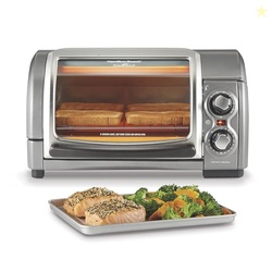 Hamilton Beach Easy Reach 4-Slice Countertop Toaster Oven With Roll-To