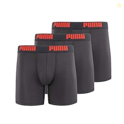 PUMA Men's 3 Pack Boxer Brief, Black, X-Large