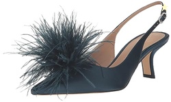 Sam Edelman Bianka Feather Pump Pacific Navy Feather 5 Medium