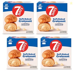 7Days Soft Croissant Multipacks (16 Pack), Vanilla, 4 Boxes, Non-GMO B