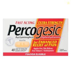 Percogesic Extra Strength Pain Relief | Aspirin Free Dual Action Relie