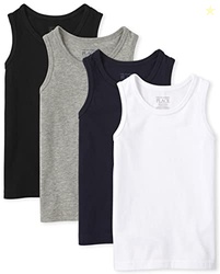 The Children's Place boys Mix and Match Tank Top Shirt, Black/New Navy
