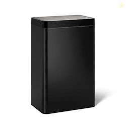 Kohler 23825-BST 13-Gallon Touchless Black Stainless Steel Trash Can, 
