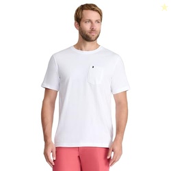 IZOD Men's Saltwater Soft Wash Pocket Crew T-Shirt, Bright White, XX-L