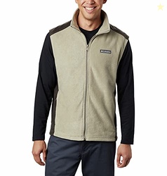 Columbia Mens Steens Mountain Fleece Vest, Tusk/Buffalo, Large