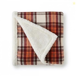 Eddie Bauer - Sherpa Throw Blanket for Couch 50x60  Ultra Soft Reversi
