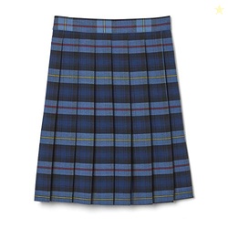 French Toast Girls' Adjustable Waist Mid Length Plaid Pleated Skirt, B