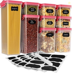 HOMER Moroccan Style Kitchen Canisters, 9-Piece BPA-Free Food Storage 