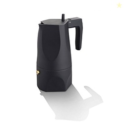 Alessi MT18/3 B Ossidiana Espresso Coffee Mug, Black