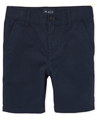 The Children's Place boys Stretch Chino Shorts, New Navy, 8