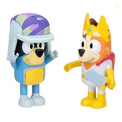 Bluey Fairytale Action Figure Set of 2, Articulated Character Toys wit
