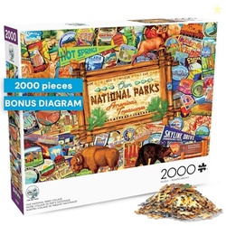 Buffalo Games Jigsaw Puzzle  Our National Parks Collage by Kate Ward T