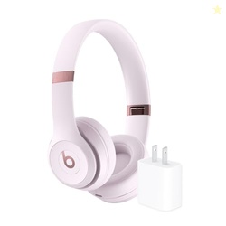 Beats Solo4 - Cloud Pink + Apple 20W USB-C Power Adapter - iPhone Char