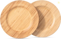 Wooden Plates for Food Bamboo Plates 2 Pcs