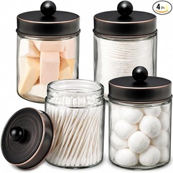 Amolliar 4Pc Apothecary Jars Bathroom 