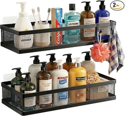 PUSDON Mesh Shower Caddy Wall Mount, 2 Packs