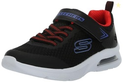 Skechers Boys' Microspec Max, Black/Red/Blue, 13.5 Little Kid