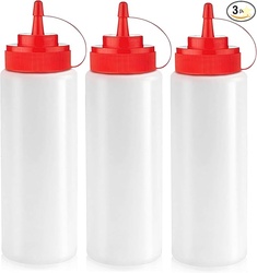 Norcalway Condiment Squeeze Bottles - 3 Pack