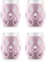 Stemless Wine Glass Set with Silicone Sleeves