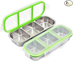 UPTRUST Reusable Snack Containers with Lids, 2pcs