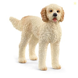 Schleich Farm World Goldendoodle Dog Figurine - Highly Detailed and Du